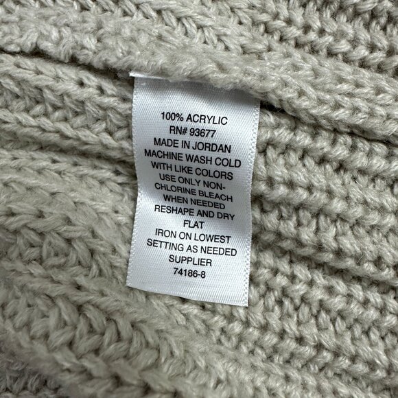 Ana Women's Petite Acrylic Knit Open Cardigan Sweater With Pockets Size PM - Picture 4 of 4